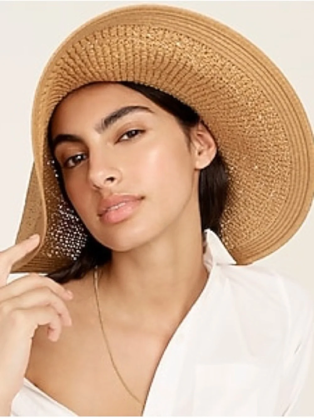 J. Crew Tan Paper Sun Hat